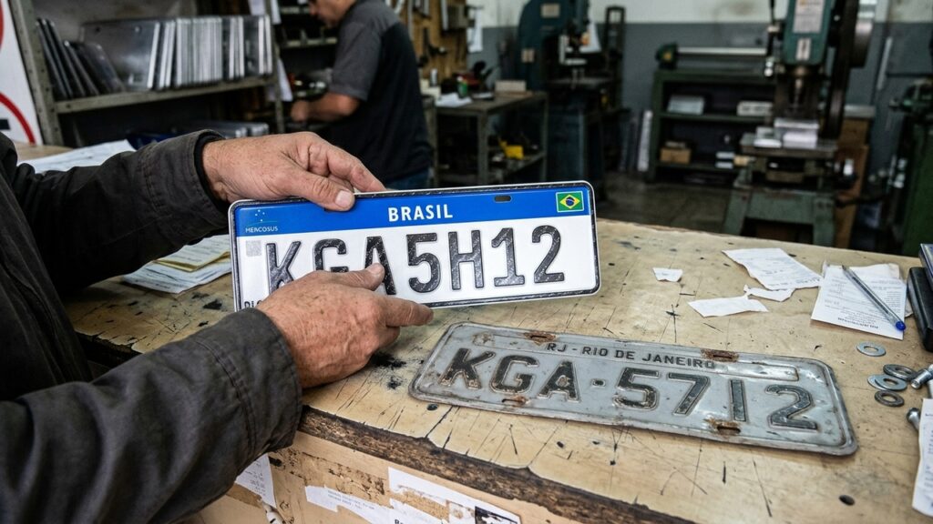 Motorista roda com números da placa apagados por desgaste natural, é parado em blitz e tem carro retido até regularização com Mercosul