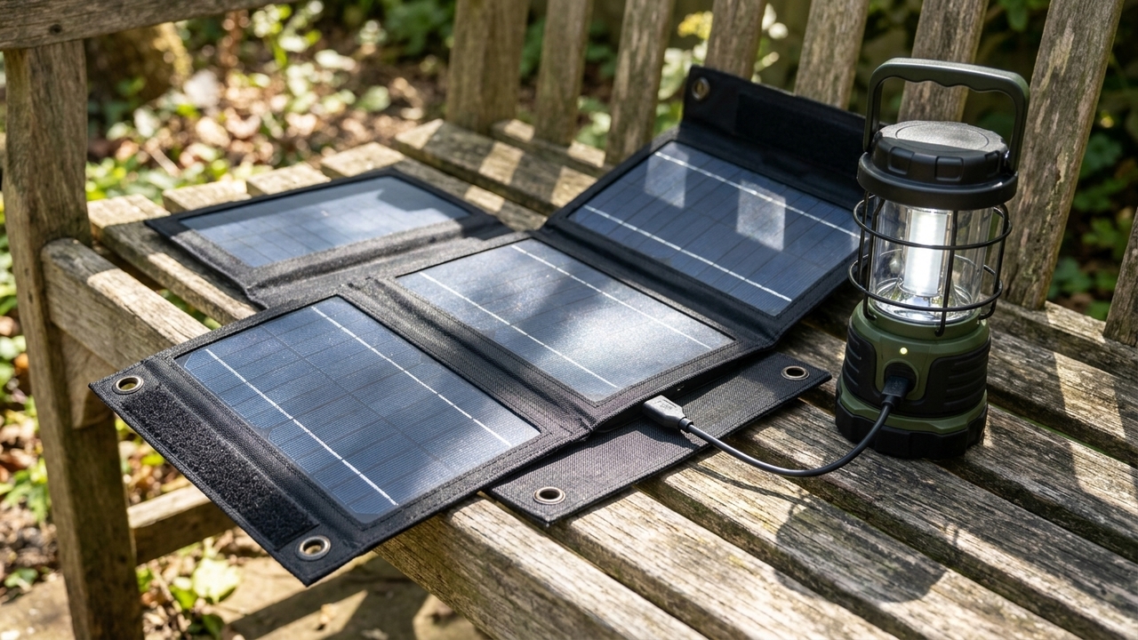 O acessório portátil de R$ 90 que usa a luz do sol no quintal para carregar celulares e luminárias durante quedas de energia na rua