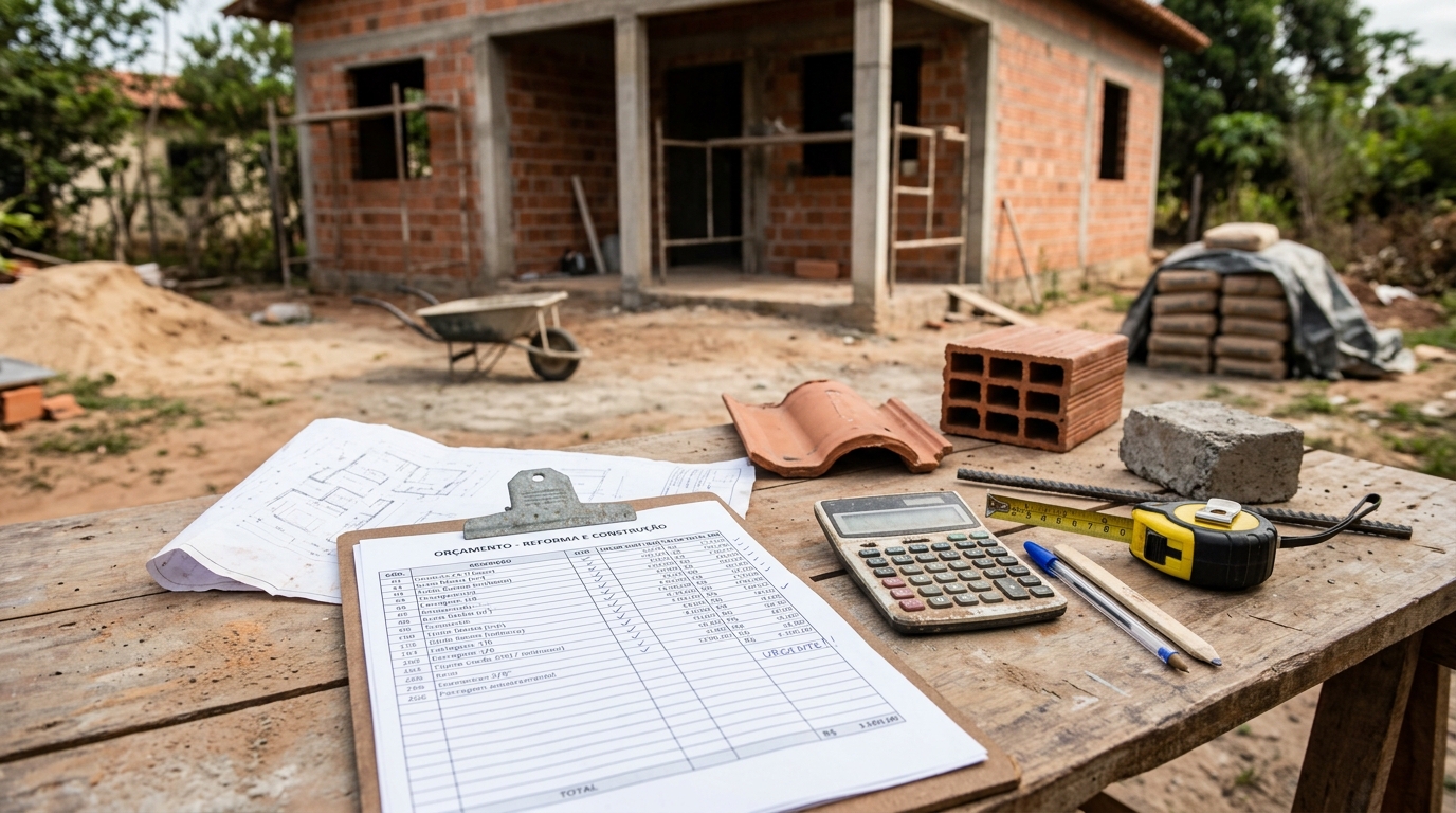 Quanto custa construir uma casa pequena em um terreno próprio em 2026, casa de 20 m² com 2 quartos, sala, cozinha e 2 banheiro, incluindo materiais e mão de obra do início ao fim