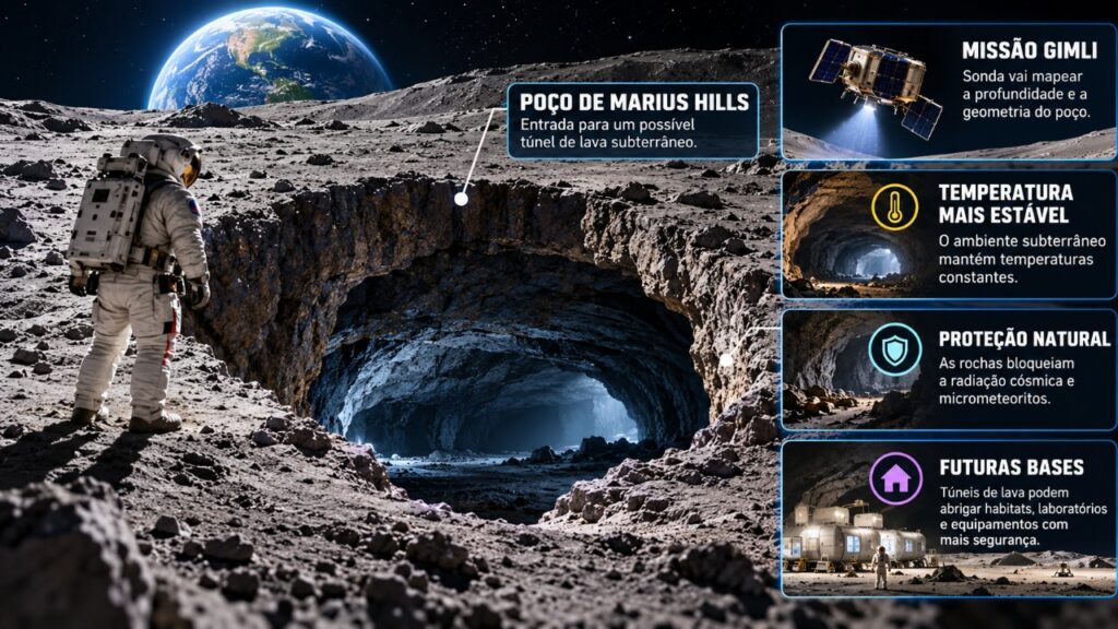 NASA envia missão para um buraco suspeito na Lua que pode se tornar nosso futuro lar
