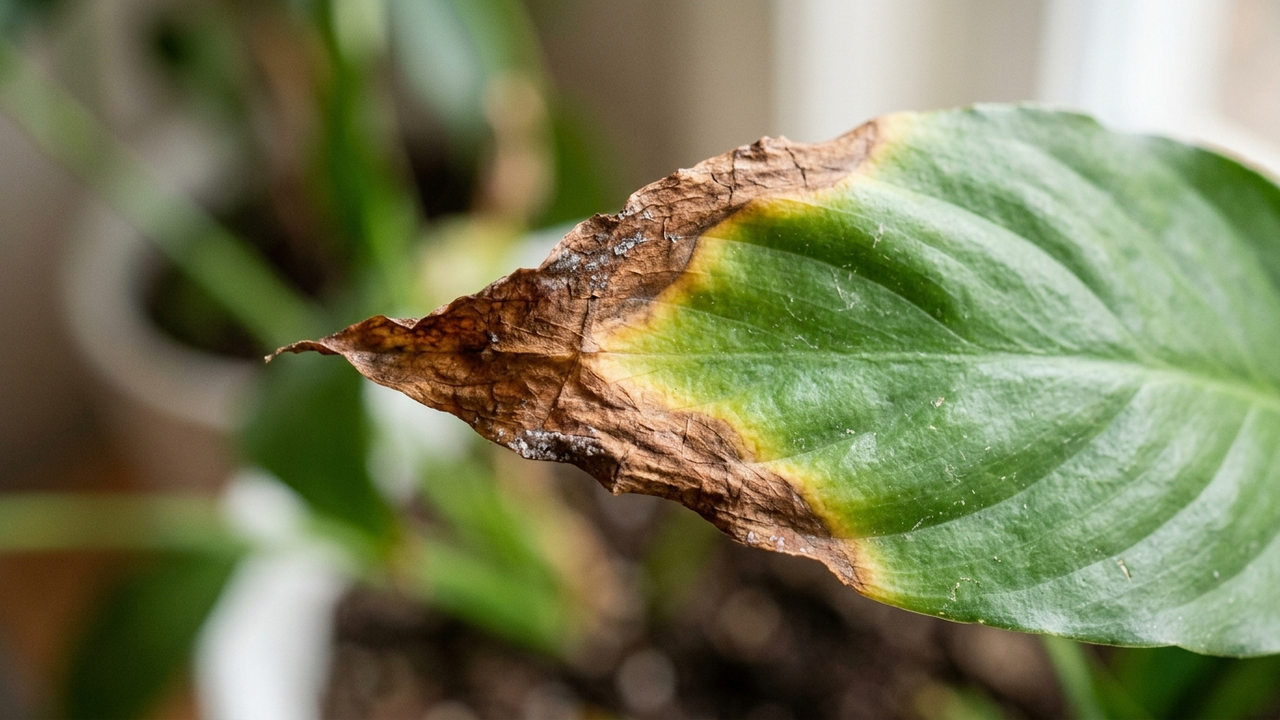 As pontas das folhas das suas plantas estão secas e queimadas? O verdadeiro culpado não é o sol forte da janela