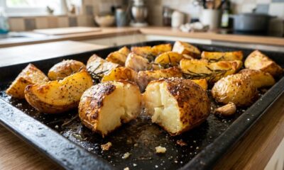Chefs de cozinha afirmam: para a batata rústica ficar crocante por fora e macia por dentro, não coloque os pedaços diretamente no forno, mas faça um pré-cozimento começando com água fria