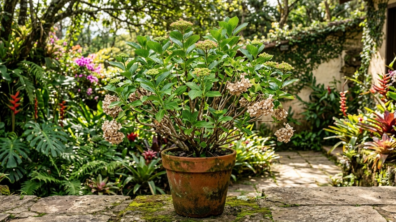 Especialistas em plantas explicam: “Em outubro, o melhor pode ser deixar as hortênsias quietas, manter as flores secas e proteger as raízes antes do frio”