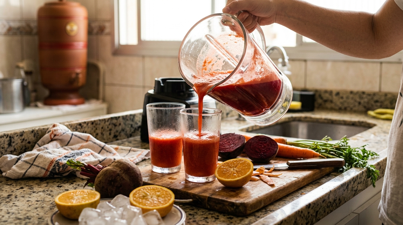 Bater beterraba e cenoura no liquidificador: para que serve e como preparar