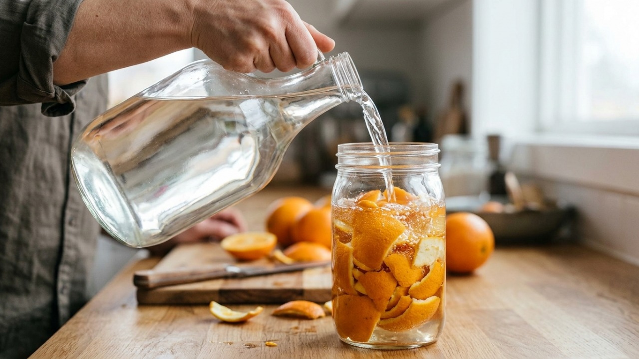 Misturar cascas de laranja com vinagre branco e deixar descansar por 2 semanas: para que serve esse truque caseiro de limpeza que aproveita algo normalmente jogado fora