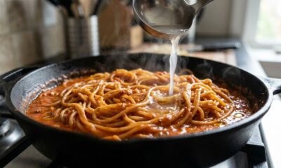 Chefs italianos afirmam: “Para o molho ficar mais cremoso, não descarte a água do cozimento, mas reserve uma concha antes de escorrer o macarrão”