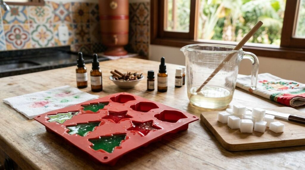 Como fazer sabonete artesanal de Natal em casa com poucos ingredientes e vender até dezembro