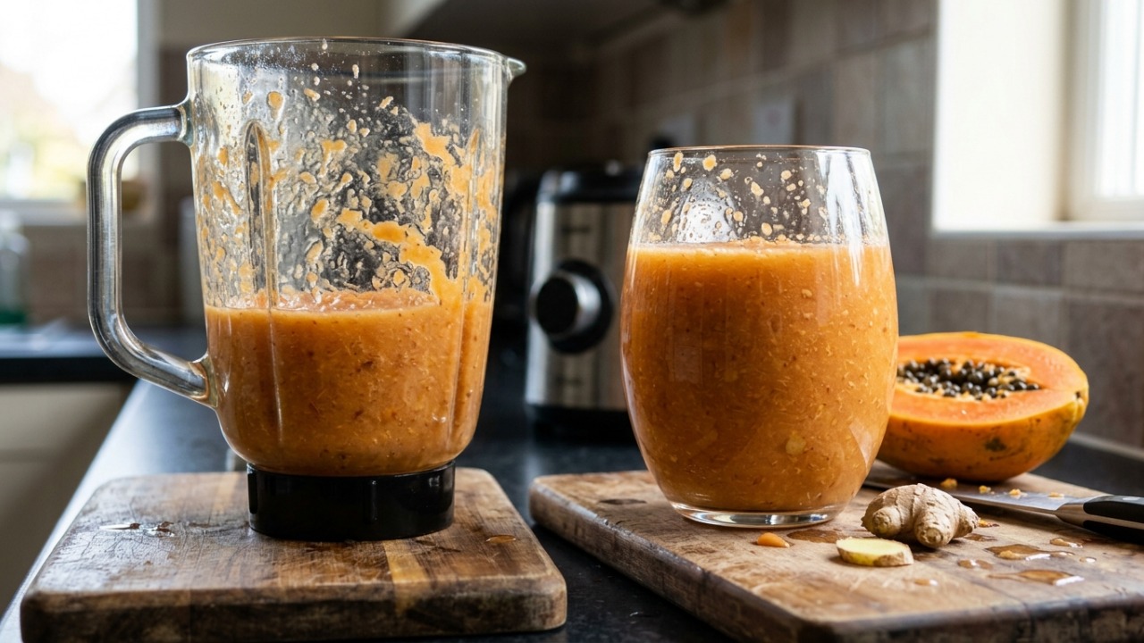 Mamão e gengibre no liquidificador: para que serve a combinação e por que tanta gente toma pela manhã