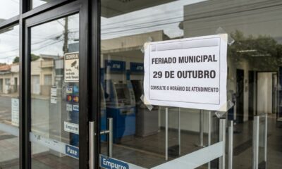 Autoridades confirmam feriado para sexta-feira, 29 de outubro, e bancos, escolas, repartições públicas e outros serviços podem ter o funcionamento alterado