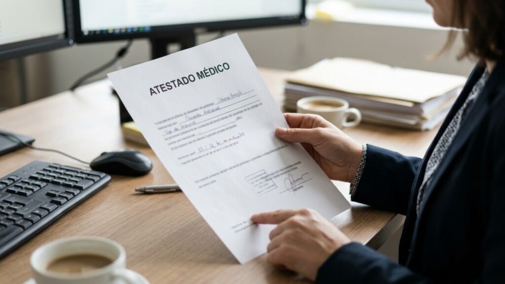 Funcionária apresenta um atestado médico comprado pela internet, a empresa confirma com a clínica que o documento era falso e ela é demitida por justa causa e ainda responde a processo criminal