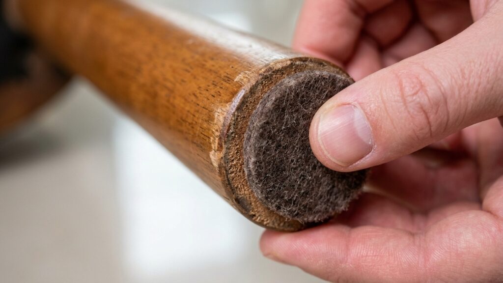 Moradora usa acessório de R$ 30 nos pés das cadeiras e descobre o segredo simples para arrastar os móveis sem nunca riscar o piso da sala