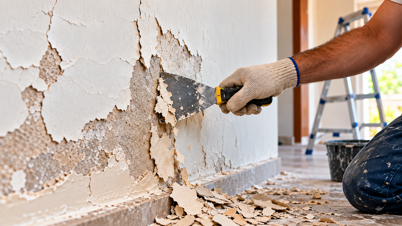 Pintor profissional revela como recuperar paredes descascadas usando preparação correta e selador que ajuda a evitar novas manchas e preservar o acabamento por muito mais tempo