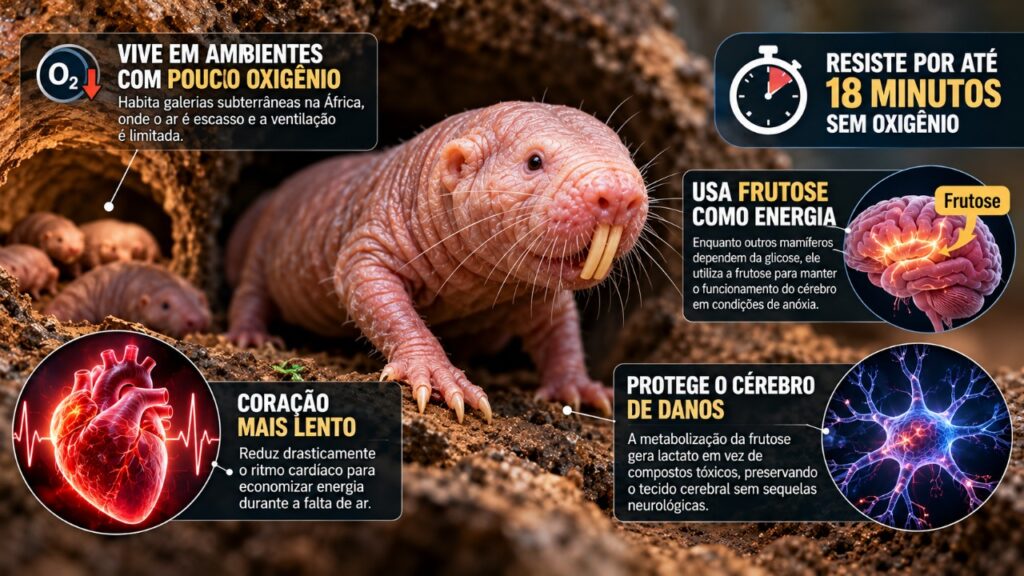 O animal que sobrevive à falta de oxigênio por períodos extraordinários e as adaptações que permitem a determinadas espécies enfrentar ambientes extremos