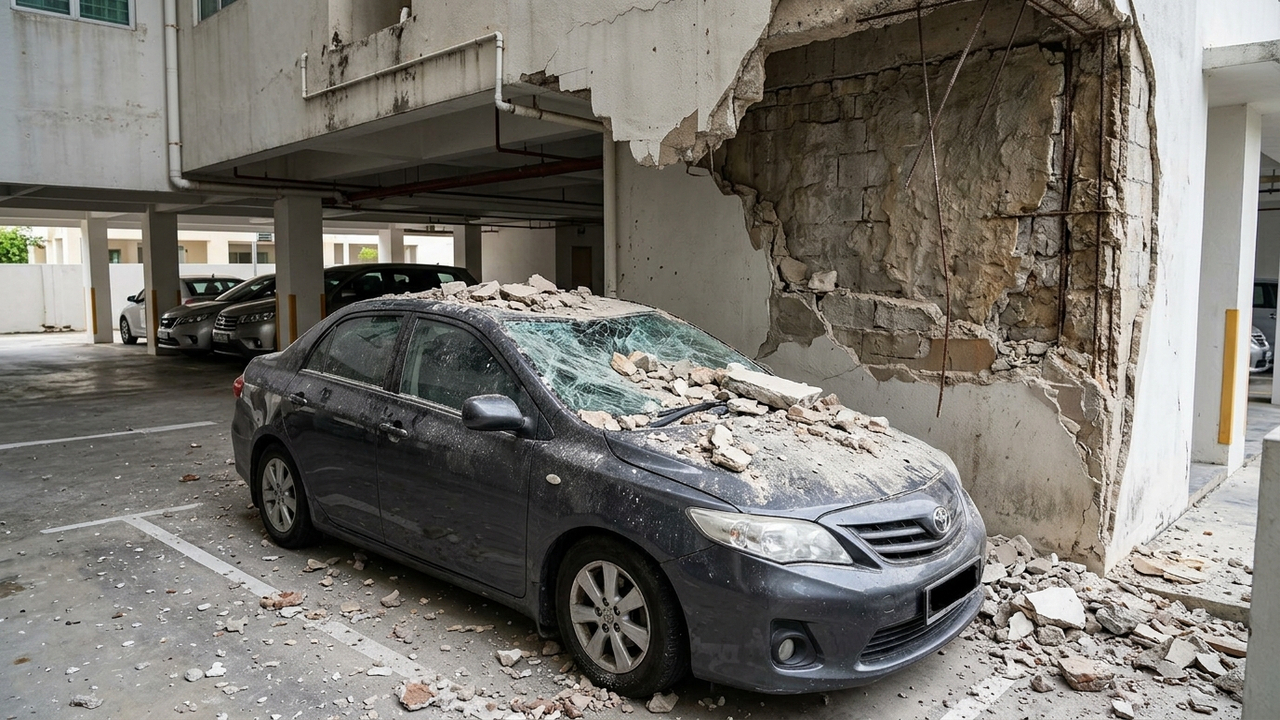 "O reboco da parede dele caiu em cima do meu carro": proprietário tenta culpar a chuva, mas Justiça manda pagar R$ 8 mil