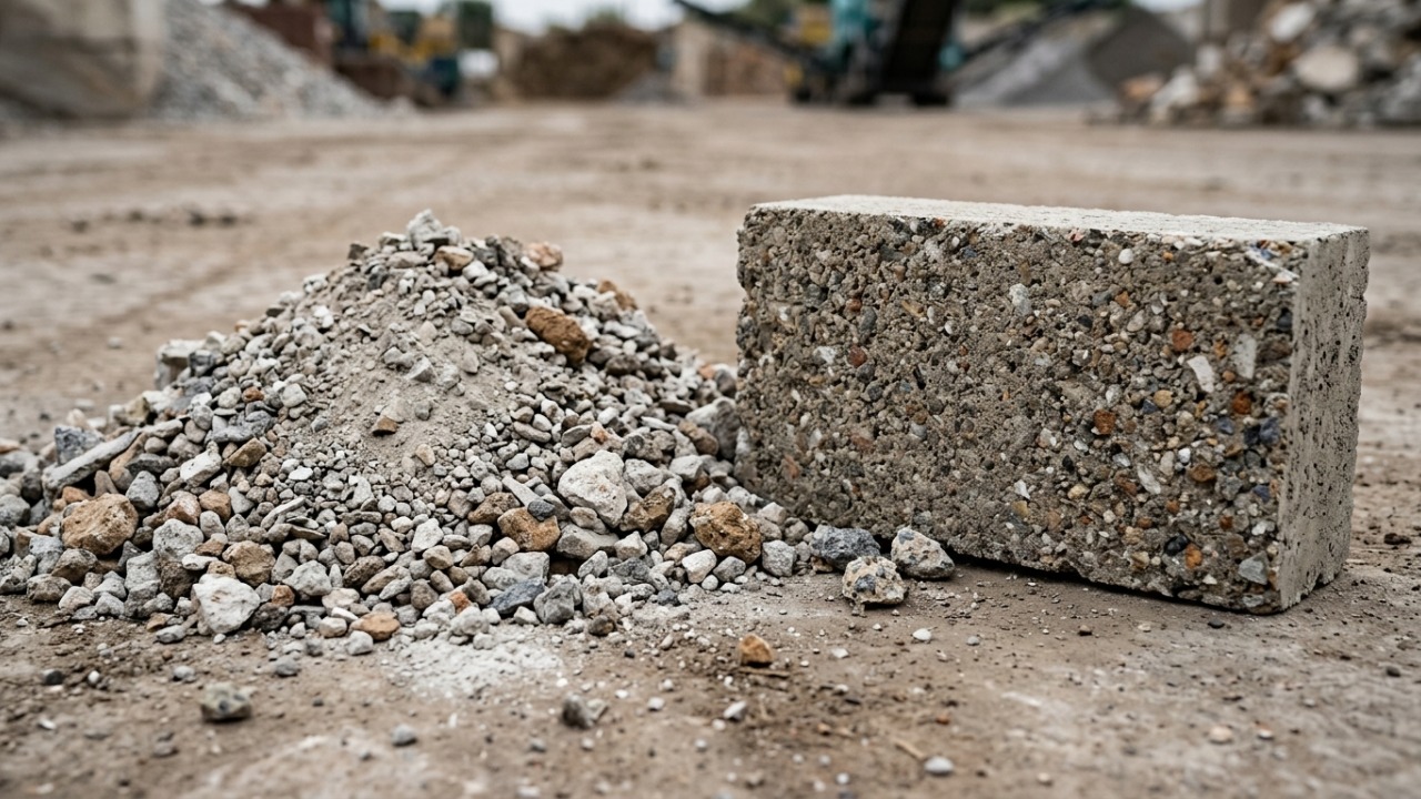 Cientistas misturaram plástico, isopor e concreto reciclado na massa de cimento e, após 28 dias de testes, descobriram que o material ficou mais leve