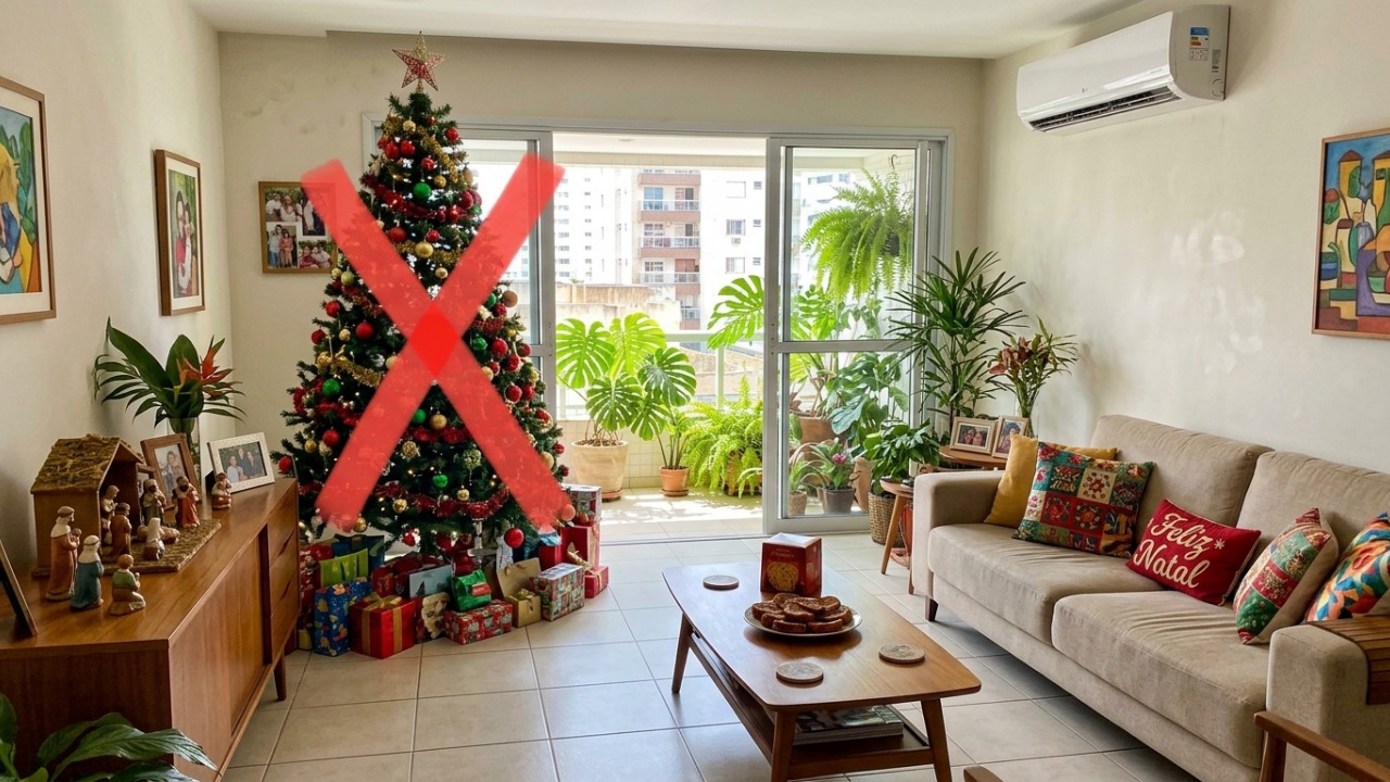 Adeus à árvore de Natal tradicional cheia de enfeites: decoração minimalista ganha espaço com luzes quentes, tons neutros e poucos enfeites para deixar a casa mais elegante