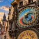 O relógio astronômico de Praga funciona desde a Idade Média e reúne mecanismos que mostram diferentes informações sobre o movimento dos astros