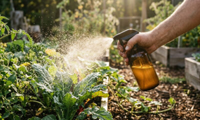 Borrifar essa calda caseira aromática na couve e no limoeiro: o truque simples de horta que faz as lagartas abandonarem as folhas em horas