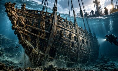 O navio de guerra sueco Vasa afundou em sua viagem inaugural em 1628 e permaneceu submerso por séculos antes de ser recuperado quase intacto