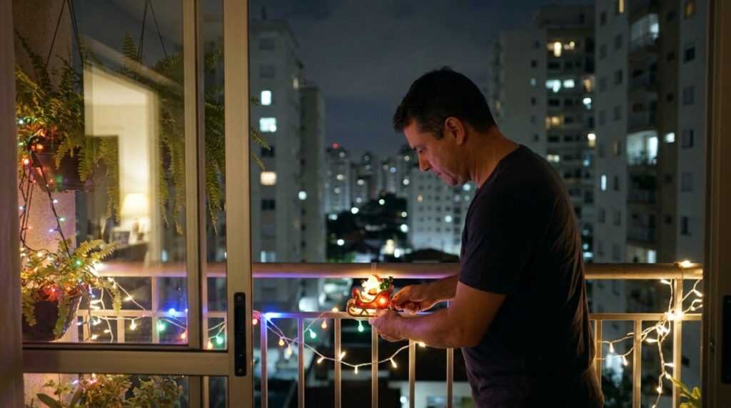 Vizinho instala enfeite de Natal com música na varanda até meia-noite e descobre o que diz a lei sobre perturbação do sossego