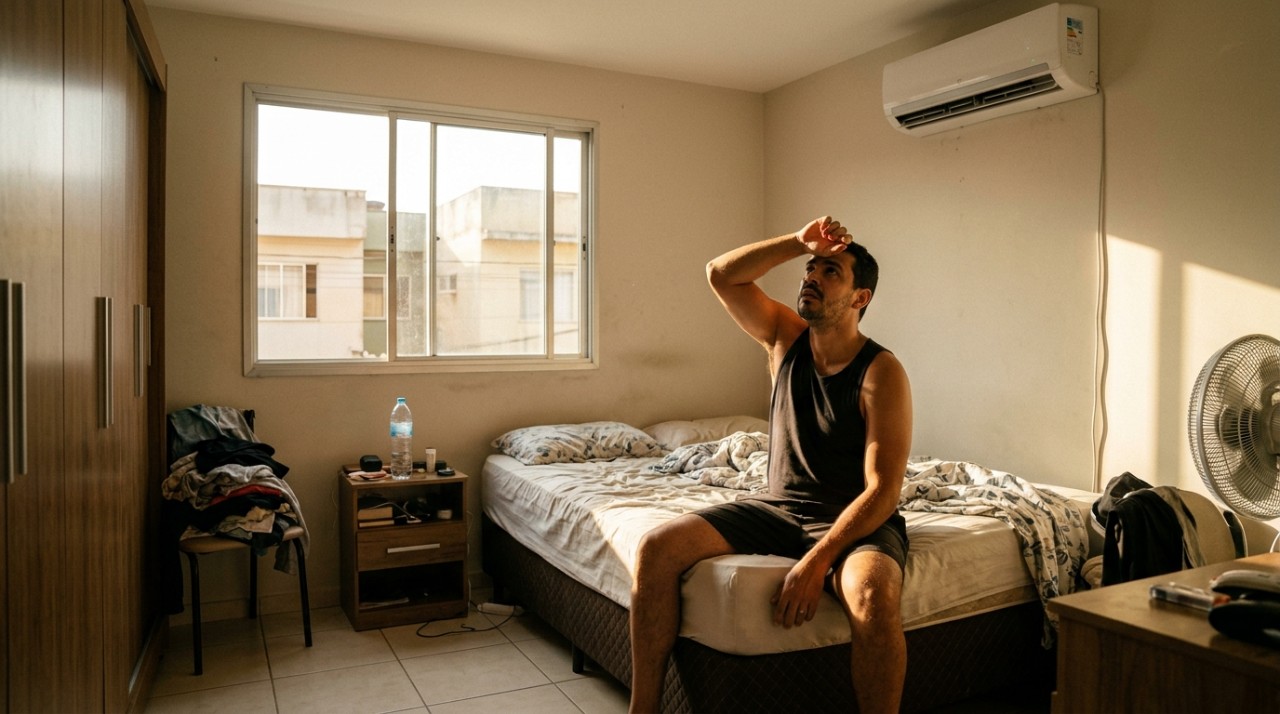 Morador instala um ar-condicionado no quarto para dormir melhor e descobre a capacidade mínima em BTUs exigida pelo tamanho do cômodo