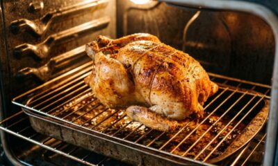 Chefs de cozinha afirmam: "Para a pele do frango ficar crocante, não leve a ave úmida direto ao forno, deixe a superfície secar antes de assar"