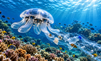 Robô inspirado em águas-vivas chama a atenção ao se movimentar debaixo d’água sem hélices convencionais usando movimentos suaves que podem ajudar a desenvolver equipamentos para explorar ambientes marinhos