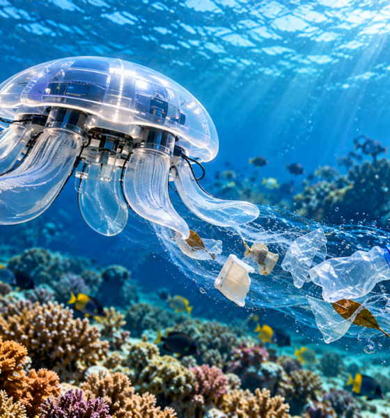 Robô inspirado em águas-vivas chama a atenção ao se movimentar debaixo d’água sem hélices convencionais usando movimentos suaves que podem ajudar a desenvolver equipamentos para explorar ambientes marinhos