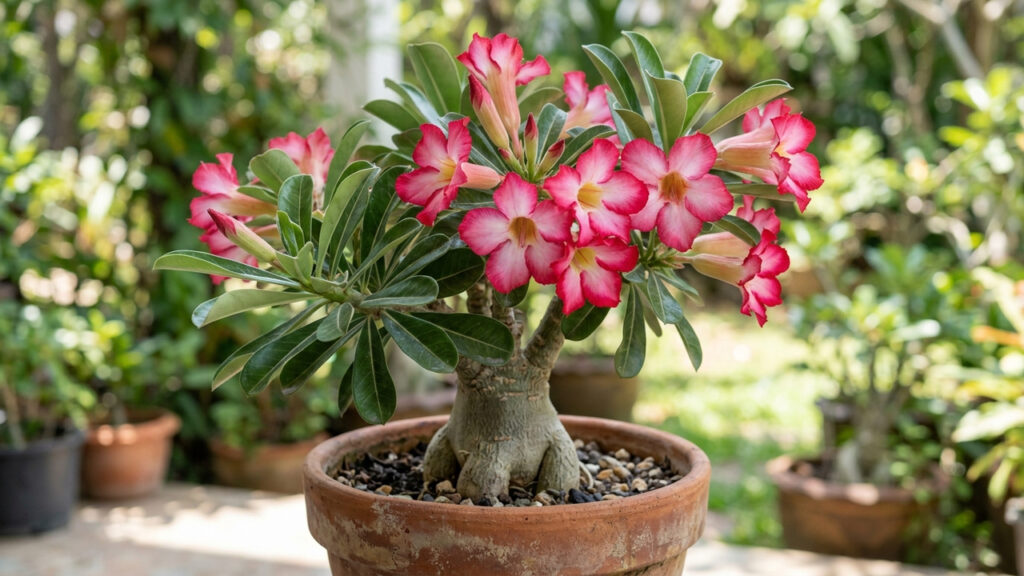 O truque de adubação simples que faz a rosa-do-deserto acordar e produzir uma verdadeira explosão de flores durante o ano inteiro