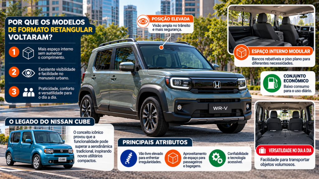 O “modelo mais polêmico da Nissan” está de volta 20 anos depois, e a Honda quer transformar o antigo Cube em um SUV compacto com jeito de van