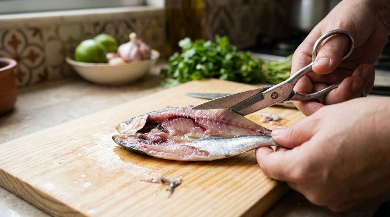 Peixeiros e chefs concordam: "Para remover espinhas pequenas do peixe, não use os dedos, mas uma tesoura para fazer cortes ao longo das laterais”