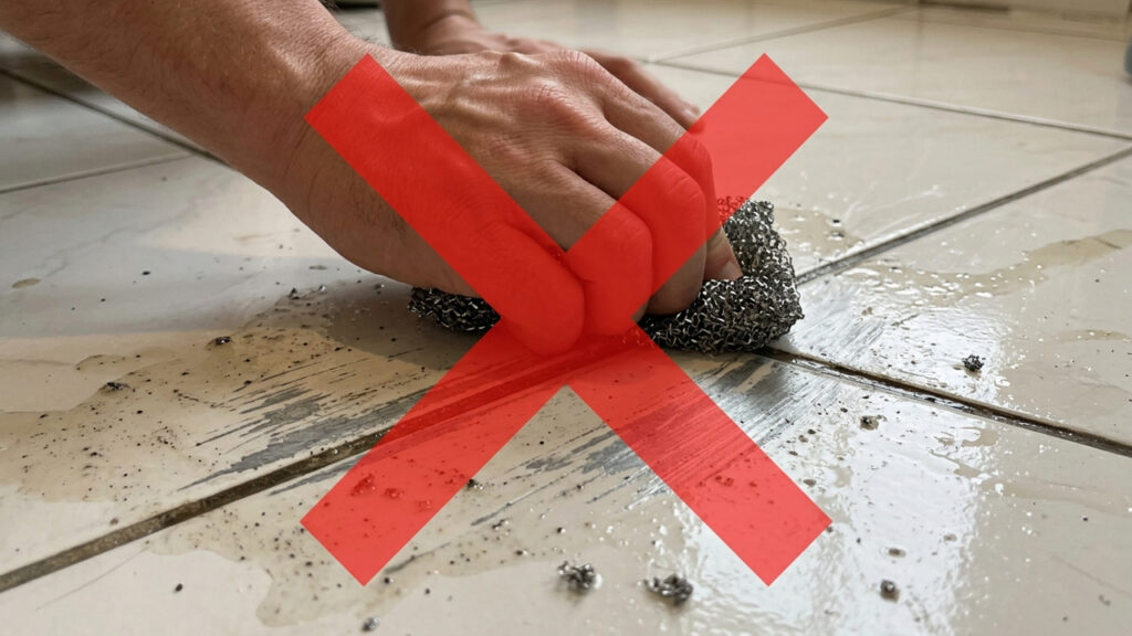 Sem esfregar com força, nem estragar o esmalte: a melhor forma de tirar a gordura incrustada do rejunte do piso da cozinha em minutos