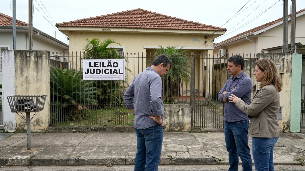Três irmãos herdam a mesma casa, mas apenas um quer vender o imóvel e, após os outros dois se recusarem, a Justiça pode determinar um leilão para dividir o dinheiro entre os herdeiros