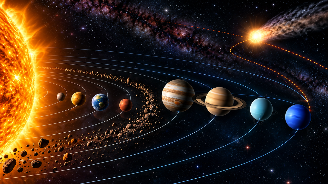 Astrônomos projetam o destino do Sistema Solar para bilhões de anos e revelam quando a atual organização dos planetas poderá começar a desaparecer