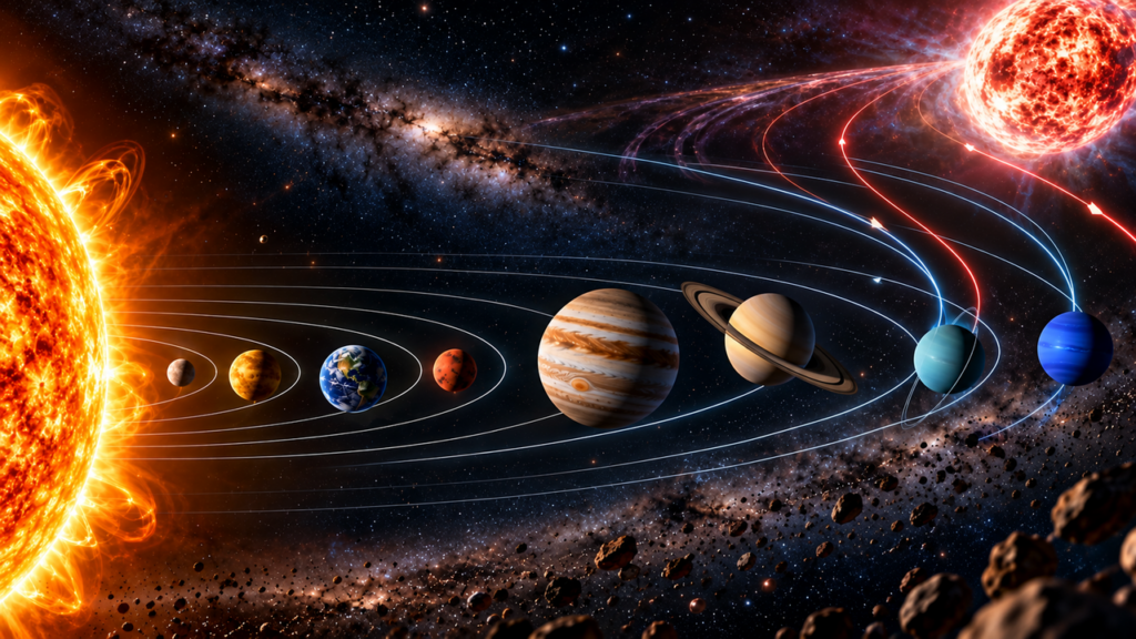 Astrônomos projetam o destino do Sistema Solar para bilhões de anos e revelam quando a atual organização dos planetas poderá começar a desaparecer