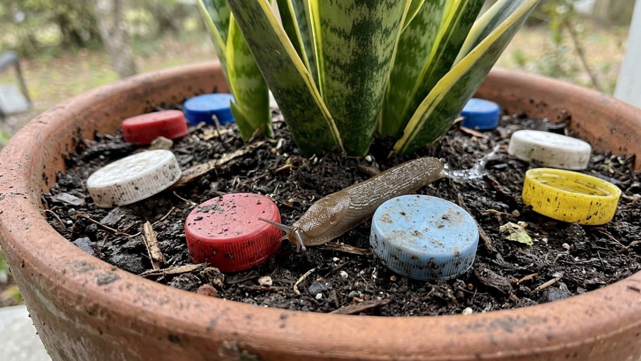 Tampinhas de refrigerante no vaso da espada-de-são-jorge: para que serve o truque e por que ele pode ajudar a dificultar a passagem de algumas pragas