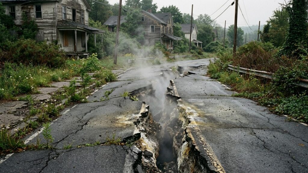 Em 1962, um incêndio em um lixão atingiu o carvão sob uma cidade dos Estados Unidos e, mais de 60 anos depois, o fogo continua queimando debaixo da terra