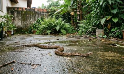Especialistas explicam por que aparecem mais cobras nos quintais entre outubro e março: “O aumento pode estar relacionado ao calor, às chuvas e ao período de reprodução dessas espécies”