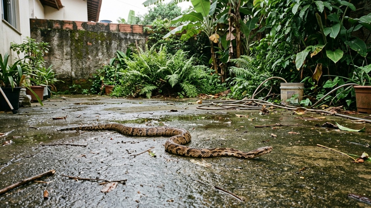 Especialistas explicam por que aparecem mais cobras nos quintais entre outubro e março: “O aumento pode estar relacionado ao calor, às chuvas e ao período de reprodução dessas espécies”