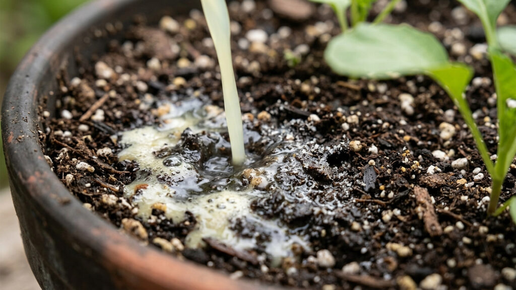 Soro de queijo diluído na rega das plantas: para que serve o líquido residual rico em cálcio e ácido lático para turbinar a terra do vaso