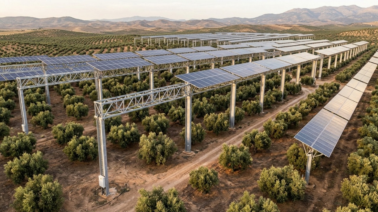 Mais de 5.150 painéis solares serão instalados sobre uma plantação de oliveiras sem derrubar uma única árvore, e o projeto promete suprir 95% da energia de uma fábrica de azeite