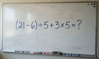 A maioria começa pela parte errada: (21 – 6) ÷ 5 + 3 × 5