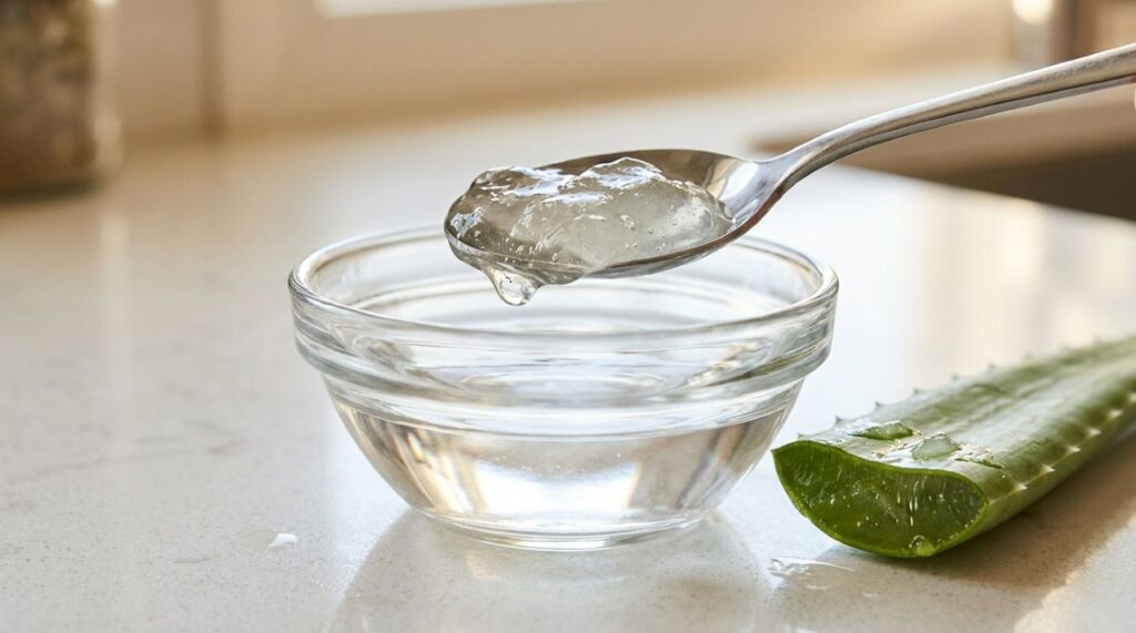 Misturar 1 colher de gel de babosa em um recipiente com água e deixar agir por 5 minutos: para que serve a mistura e como ela pode ajudar a hidratar, suavizar o ressecamento e devolver a sensação de maciez à pele madura