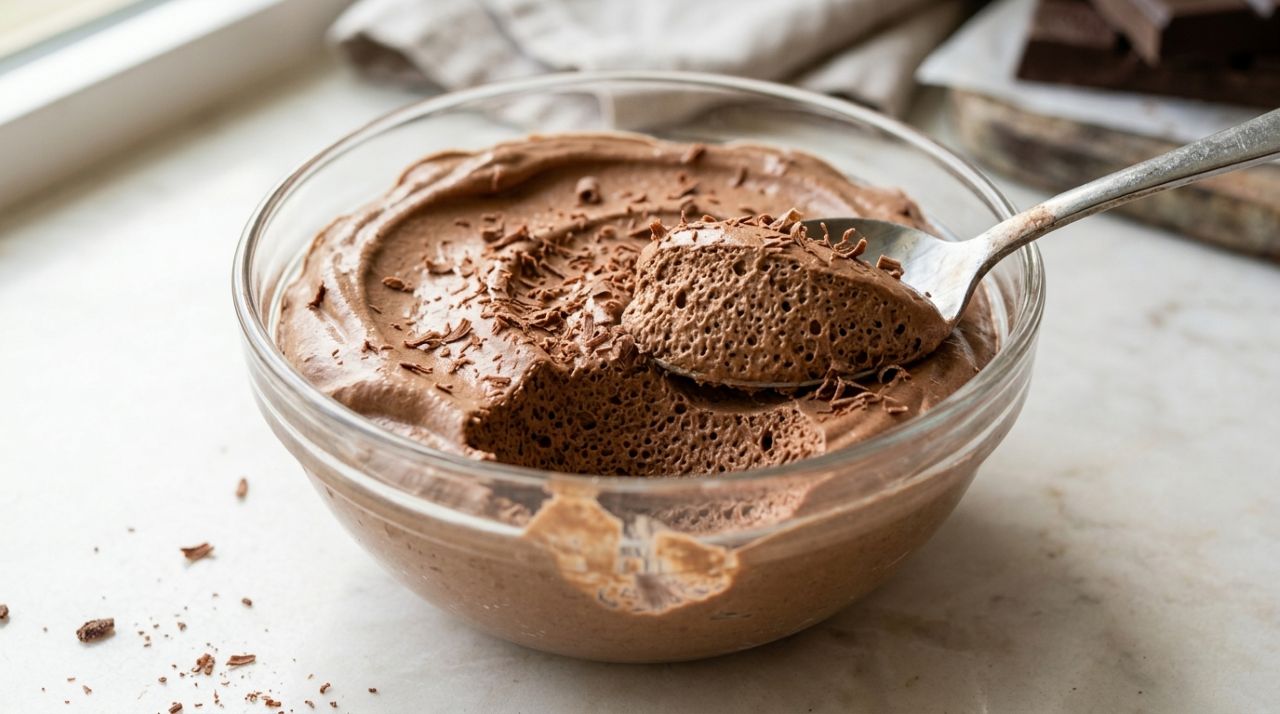 Chefs de confeitaria concordam: “Para a mousse de chocolate ficar leve e aerada, não misture chocolate ainda muito quente às claras batidas, mas espere amornar antes de incorporar”
