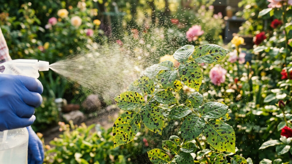 Pulverizar bicarbonato de amônio nas folhas: para que serve a aplicação em baixa dosagem para controlar fungos de manchas pretas no jardim