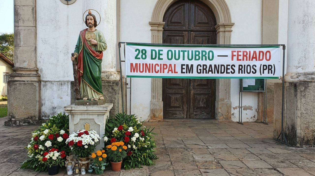 Feriado confirmado para quarta-feira, 28 de outubro, pode mudar o funcionamento de bancos, escolas, repartições públicas e outros serviços