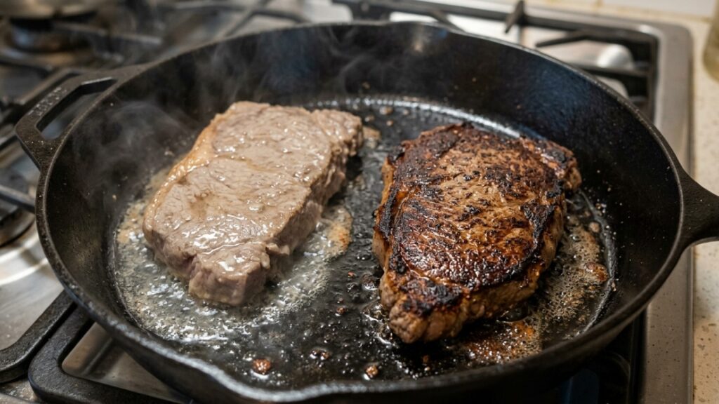 Chefs de cozinha explicam: "Se você vai salgar o bife antes de fritar, é melhor esperar pelo menos 45 minutos antes de colocá-lo na frigideira"