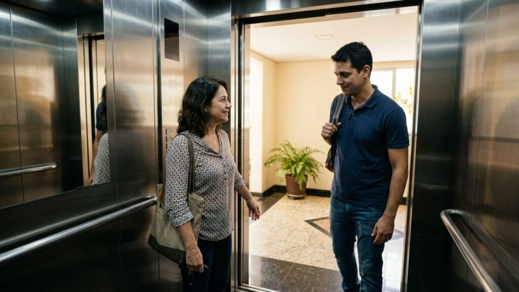 Segundo a psicologia, cumprimentar desconhecidos no elevador pode não ser só uma regra de educação, mas uma forma simples de tornar o ambiente mais acolhedor e melhorar o próprio humor
