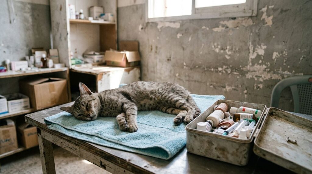 Veterinário em Gaza arrisca a própria vida para continuar salvando cães e gatos abandonados em meio à guerra e emociona ao se recusar a deixar os animais sem ajuda