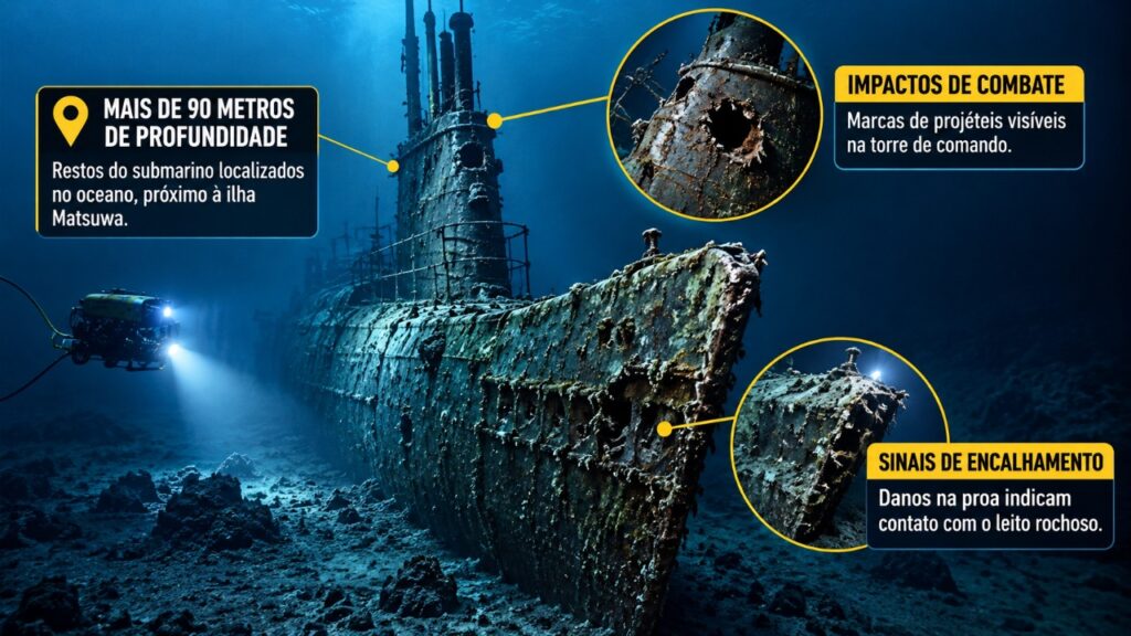 Submarino americano desaparecido na Segunda Guerra Mundial é encontrado após 82 anos no fundo do Pacífico com marcas de tiros e sinais do combate final